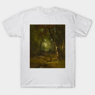 Landscape With Huntsman by George Inness T-Shirt